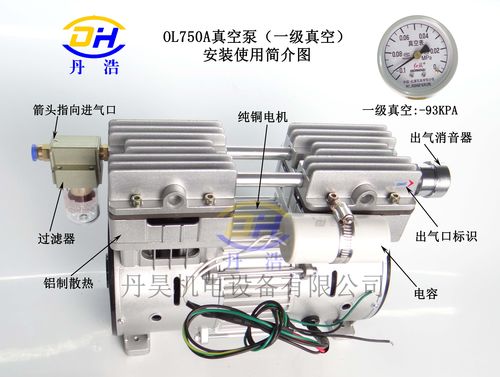 真空泵无油750w10l制氧机用无油压压缩机排量小型抽气其他类型泵